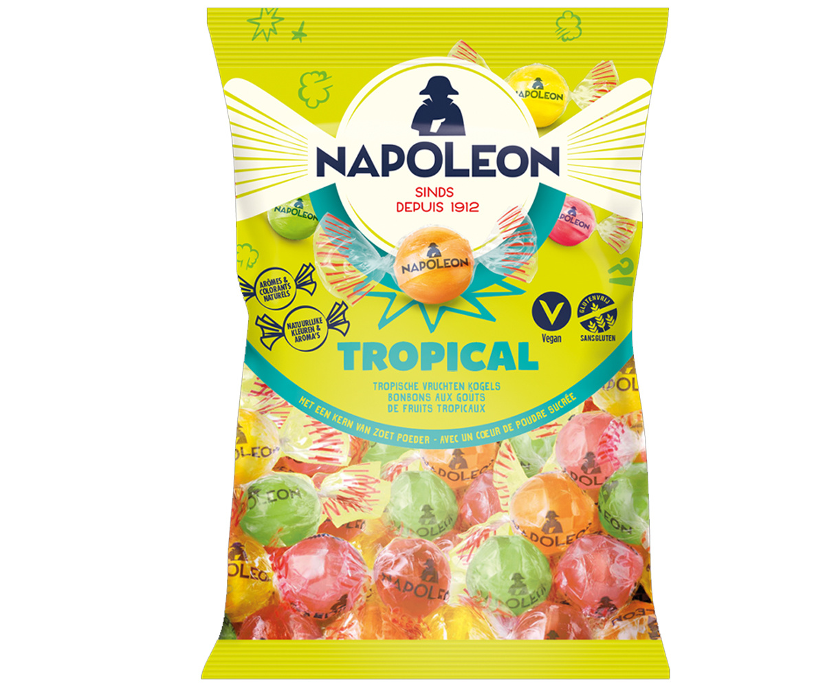 Voordeelverpakking Snoepgoed - 6 zakken Napoleon Tropical Kogels á 150 gram