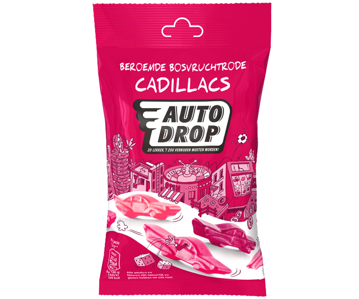 Voordeelverpakking Snoepgoed - 6 zakken Autodrop Cadillacs á 180 gram
