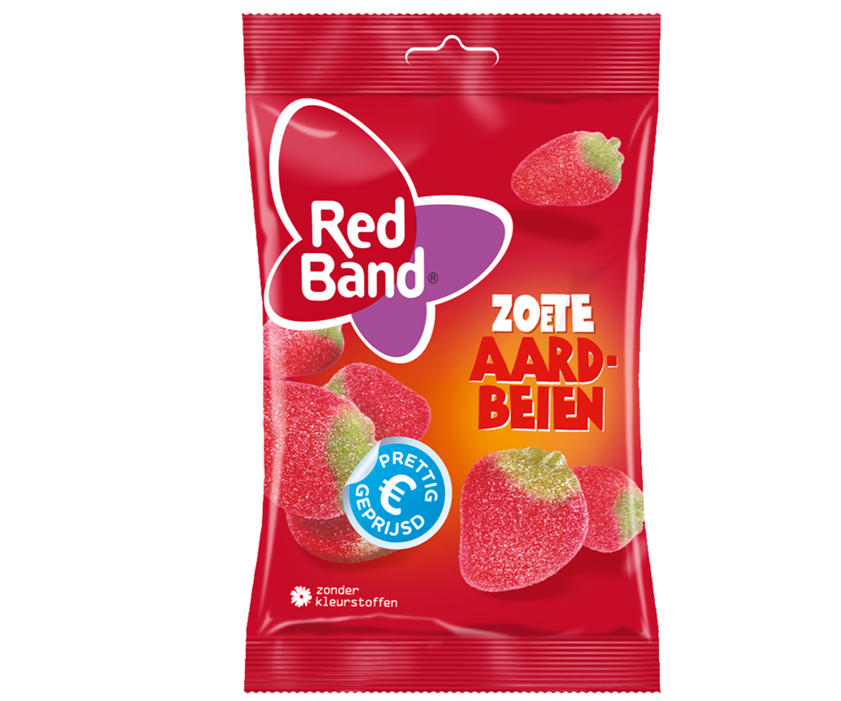 Voordeelverpakking Snoepgoed - 6 zakken Red Band Aardbeien á 180 gram