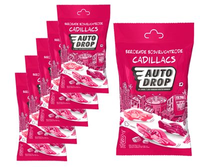 Voordeelverpakking Snoepgoed - 6 zakken Autodrop Cadillacs á 180 gram 1081694