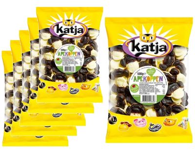 Voordeelverpakking Snoepgoed - 6 zakken Katja Apekoppen á 500 gram 1081686