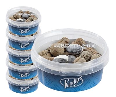 Voordeelverpakking Snoepgoed - 6 potjes Kindlys Bakje Fjorden Mix á 120 gram 1081624