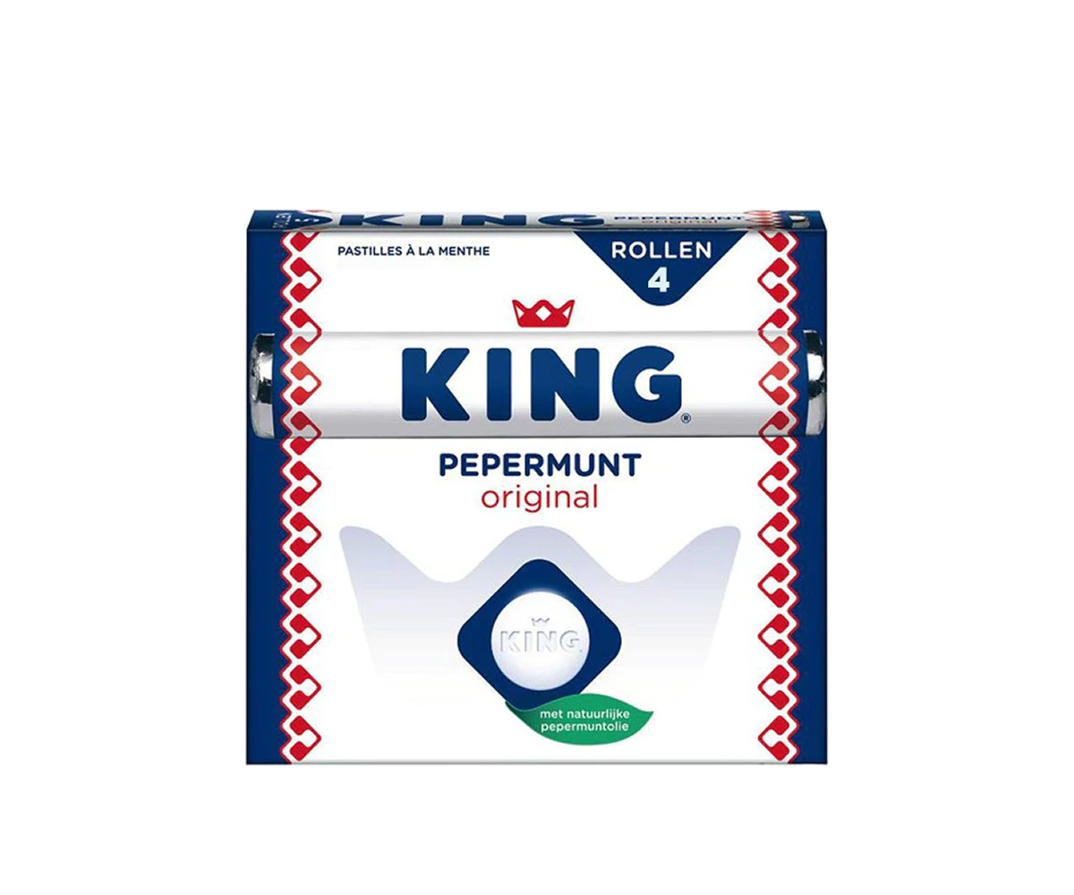 Voordeelverpakking Snoepgoed - 6 x 4-pack King Pepermunt Original á 44 gram per rol