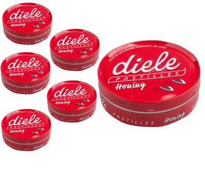 Voordeelverpakking Snoepgoed - 6 doosjes Diele Pastilles Honing In Blik á 75 gram 1081670