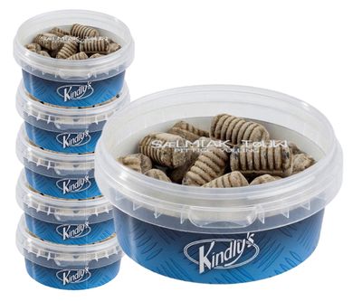 Voordeelverpakking Snoepgoed - 6 potjes Kindlys Bakje Salmiak Touw á 110 gram 1081628