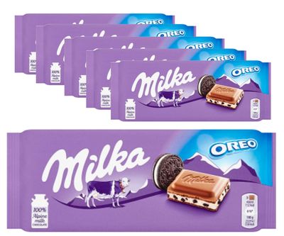 Voordeelverpakking Snoepgoed - 6 repen Milka chocoladereep met Oreo á 100 gram 1081700