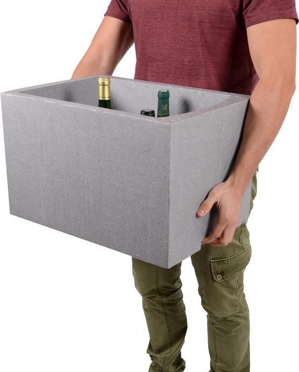 Flessen Rek voor 12 flessen - Isolerend - licht polystyreen - stapelbaar - 35x50x 29.5cm - max 40KG