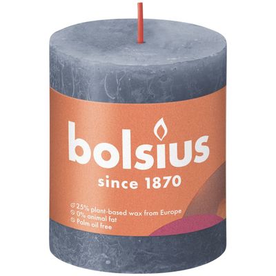 Bolsius Stompkaars Twilight Blue Ø68 mm - Hoogte 8 cm - Blauw/Grijs - 35 branduren 1080044