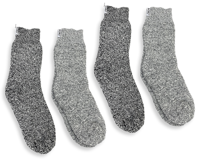 4 paar BORU Wollen Sokken Grijs - Maat 43-45 1079500