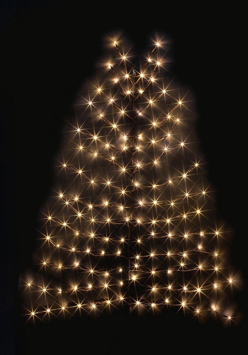 Countryfield LED-boom Kerstboom van LED-verlichting voor aan de muur 100 x 120 cm | 136 LED&#039;s