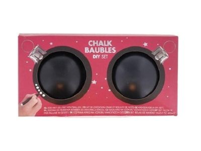 Totally Christmas |Krijt kerstballen set van 2 | Krijtbal | Kerstbal | Incl krijtstift 1079659