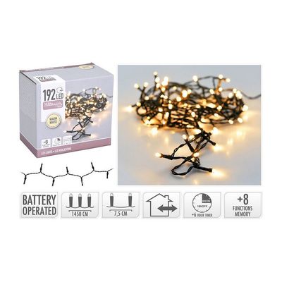 6 meter Kerstboomverlichting met 80 LED lampjes - kleur Warm wit licht - voor bomen tot 100 cm - ook voor buiten 1063790