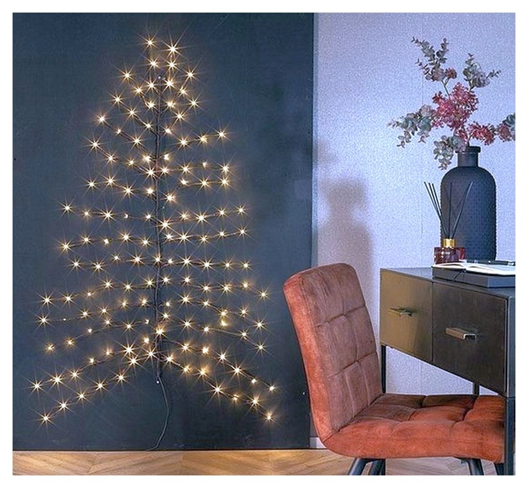 Countryfield LED-boom Kerstboom van LED-verlichting voor aan de muur 100 x 120 cm | 136 LED&#039;s