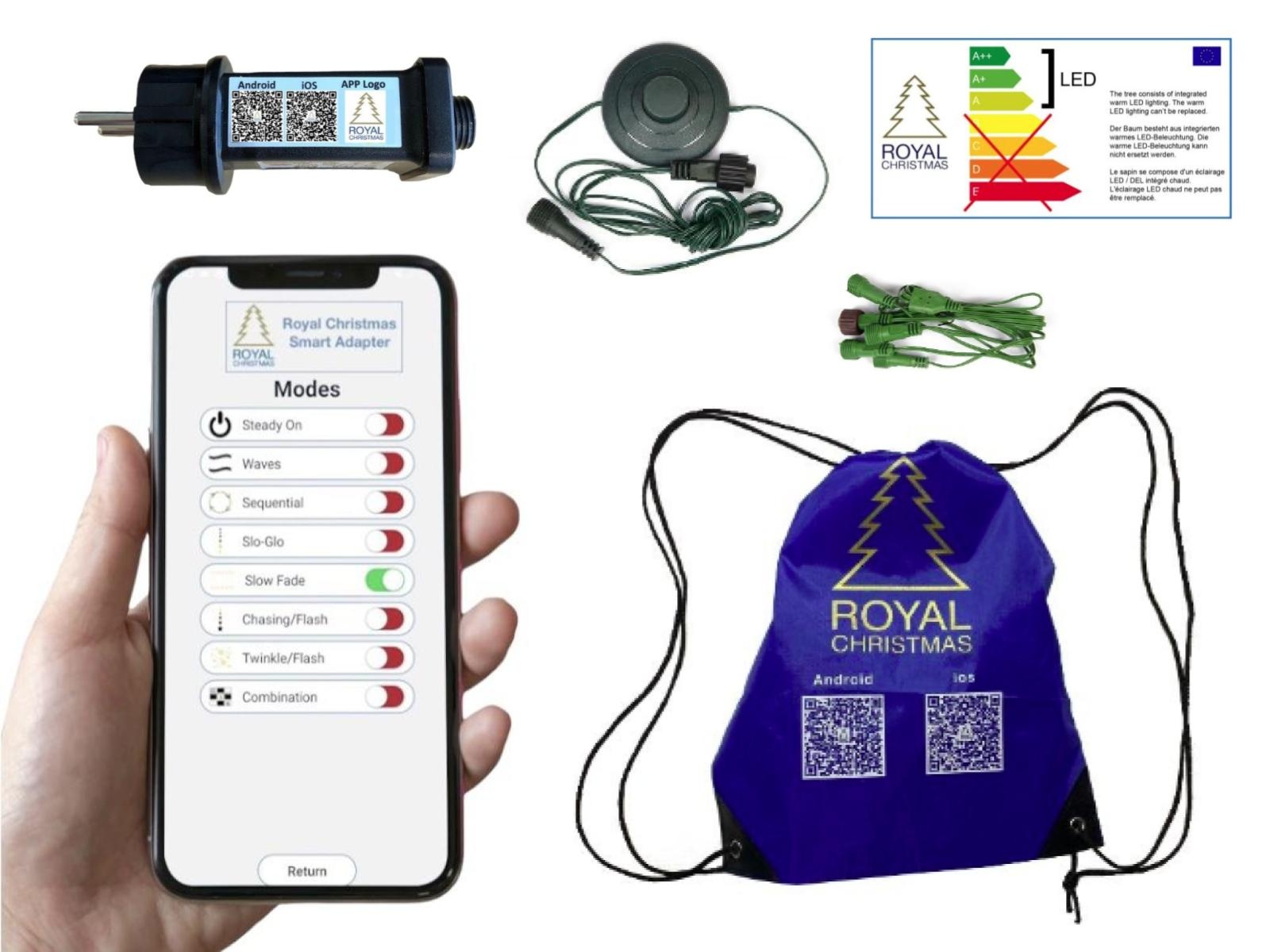 Royal Christmas Kunstkerstboom Washington 150cm | Multi Color LED-verlichting