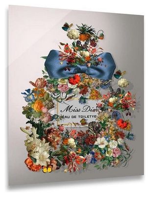 ter Halle® Glasschilderij 60 x 80 cm | Miss Dior flowers Eau de Toilette 1078649
