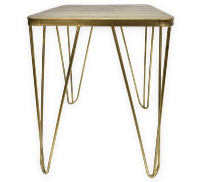 Countryfield Bijzettafel Perryville Metaal Goudkleurig 40 x 40 cm - Hoogte 52 cm 1075692