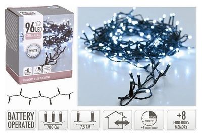 Led Verlichting met Timer| 96 LED | 7 meter | Wit licht | 8 standen 1077857