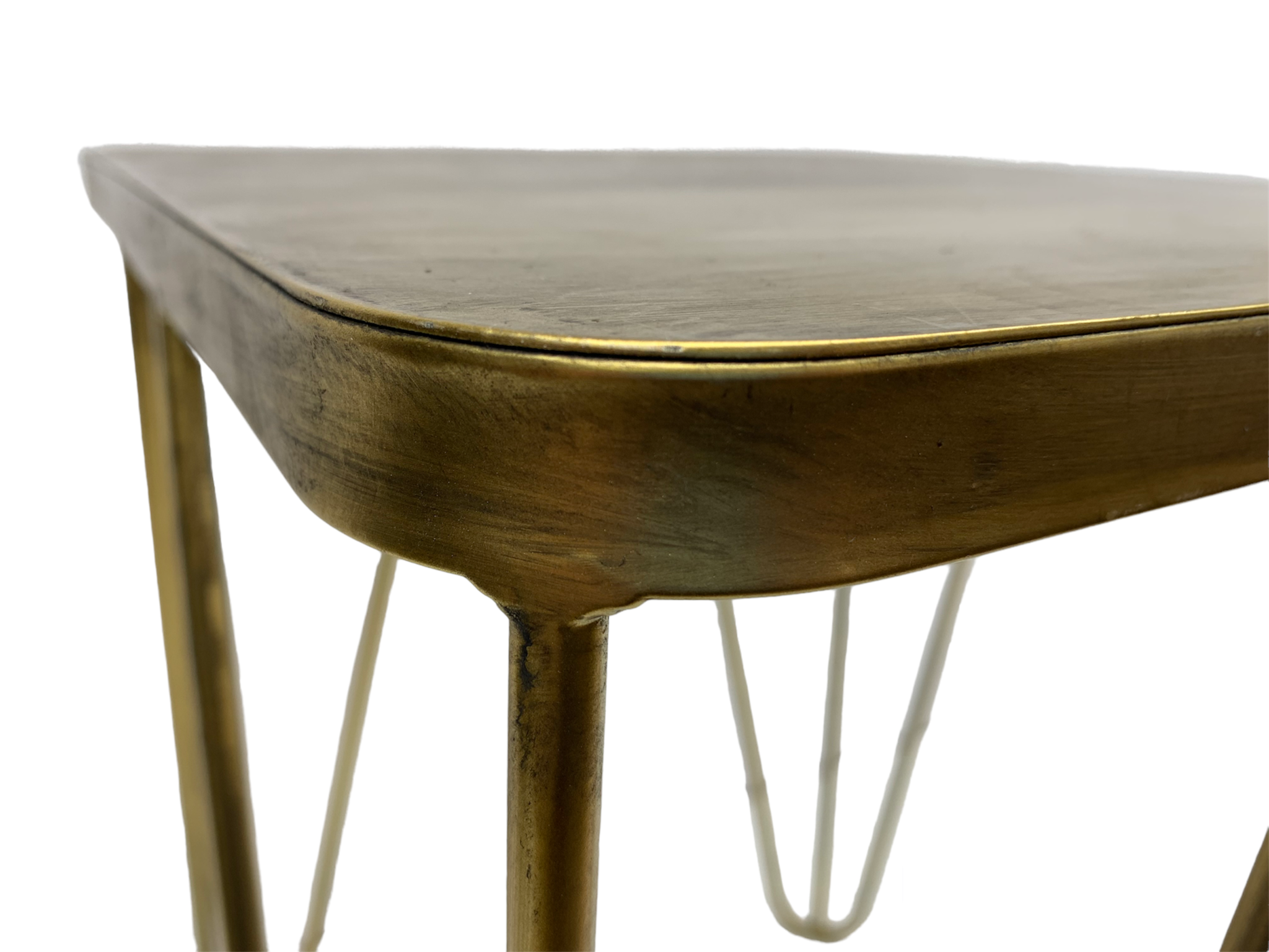 Countryfield Bijzettafel Perryville Metaal Goudkleurig 40 x 40 cm - Hoogte 52 cm