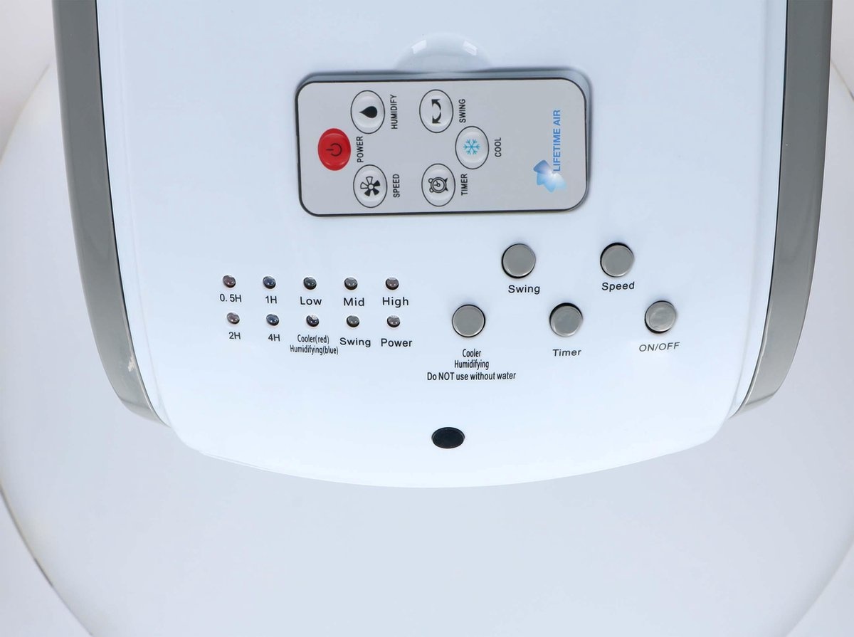 Lifetime Air Aircooler 62 Watt 3-in-1: Koeling, Luchtbevochting en -Reiniging