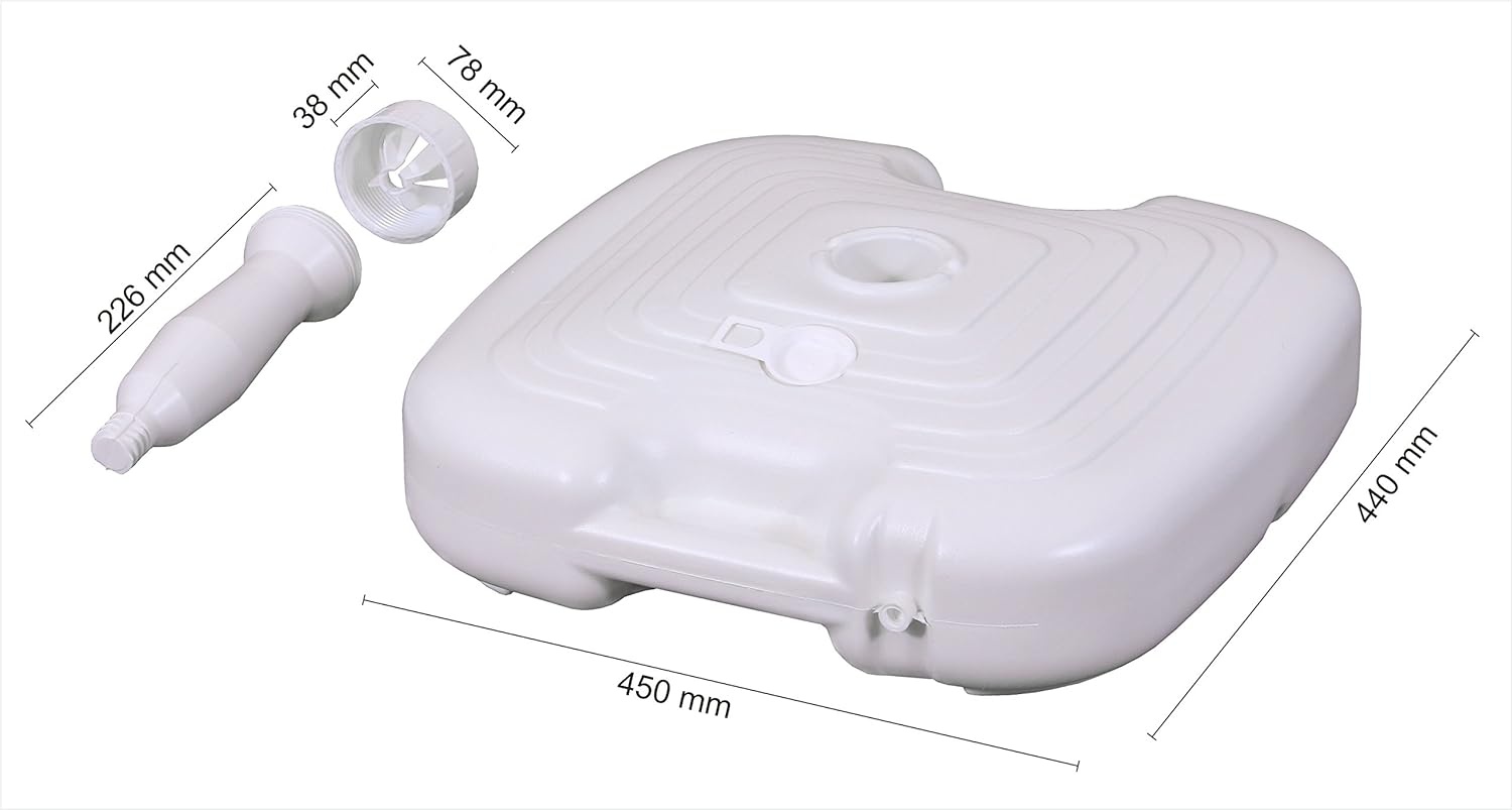 Parasolvoet Vulbaar 17 liter - Wit