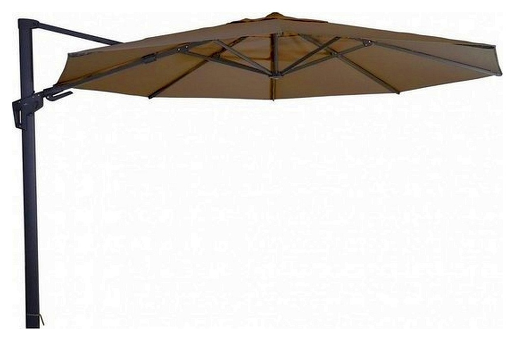 Zweefparasol VirgoFlex Taupe Ø350 cm - inclusief zware parasolvoet