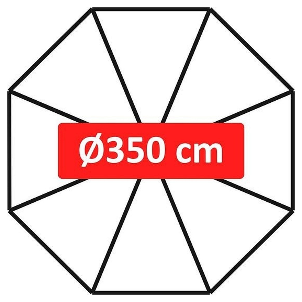 Zweefparasol VirgoFlex Grijs Ø350 cm