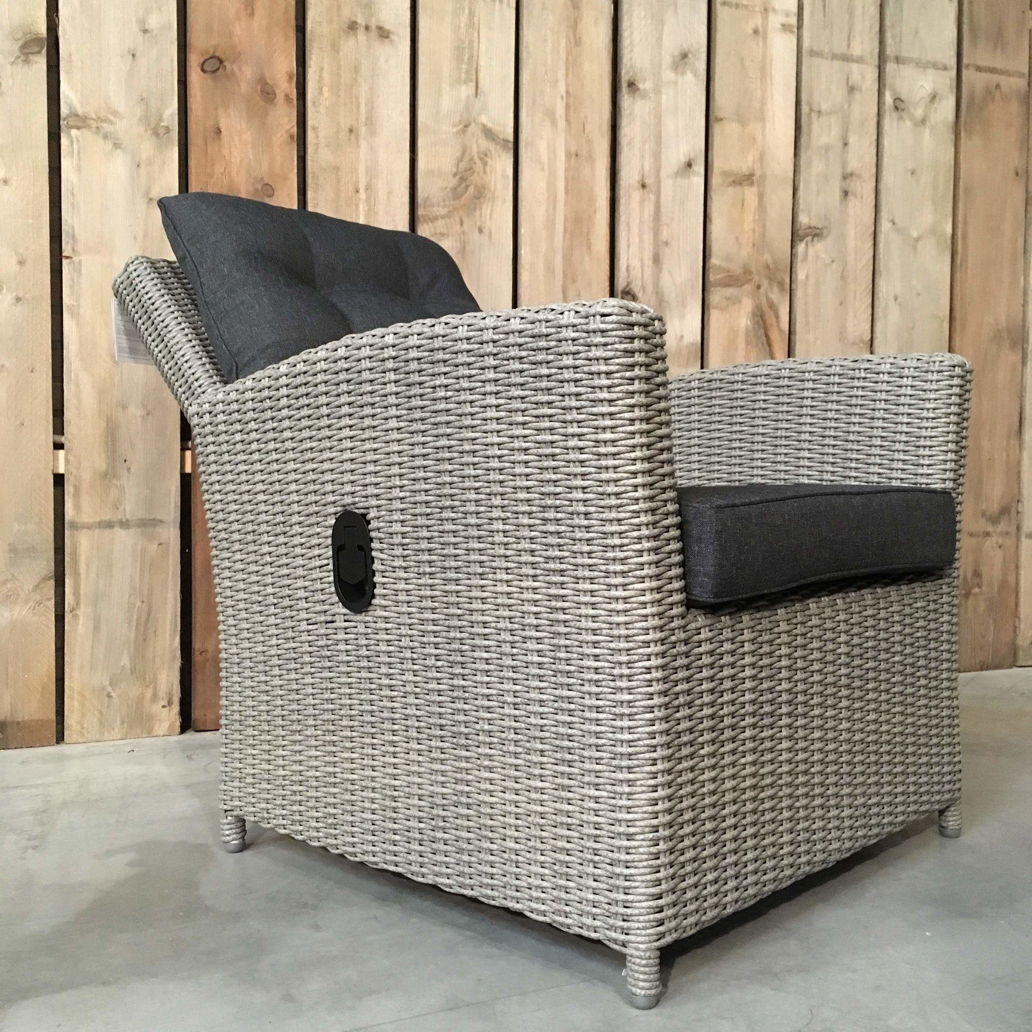 Loungeset / Sofaset Canberry Blended Grey voor 5 personen | met verstelbare rugleuning