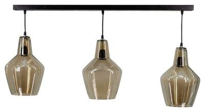 Hanglamp 3-kappen 100 x 133 cm - Zwart/Zilver 1084962