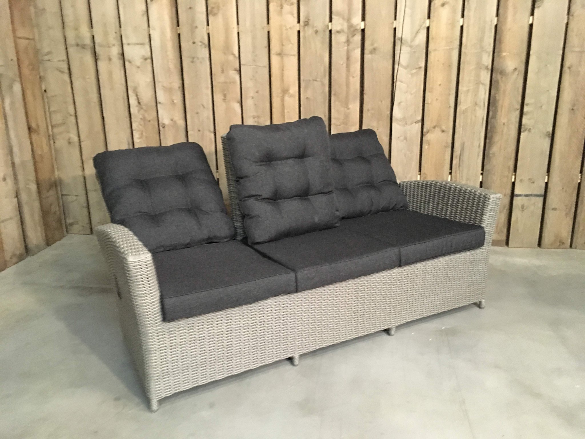Loungeset / Sofaset Canberry Blended Grey voor 5 personen | met verstelbare rugleuning