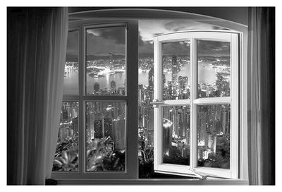 ter Halle® Glasschilderij 120 x 80 cm | Uitzicht op stad 1084296