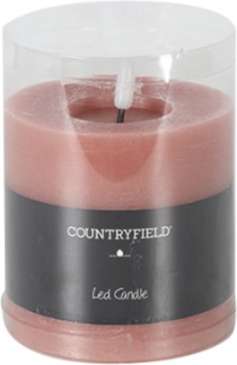 Countryfield LED Stompkaars rustiek 10 cm - Roze