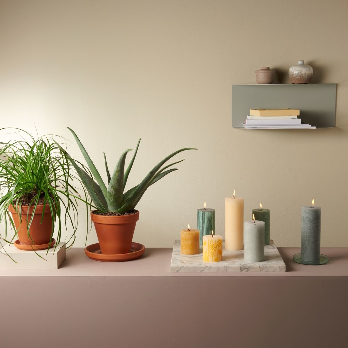 Bolsius Stompkaars Jade Green - Ø68 mm - Hoogte 8 cm - Groen - 35 Branduren