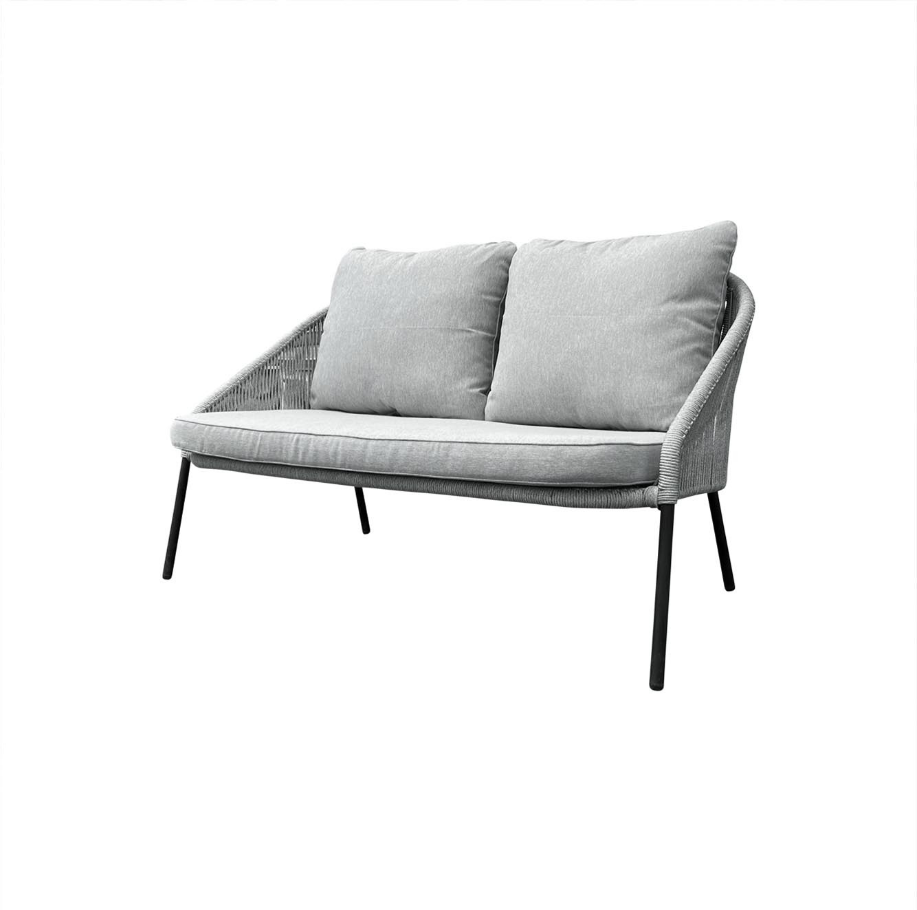 Loungeset Natal Grijs 4-delig | Aluminium met touw vlechtwerk