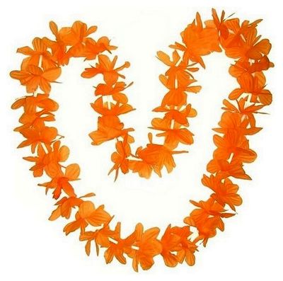 Pakket met 4 stuks Hawaii Krans/ Slinger Oranje - EK/WK Voetbal 1082724