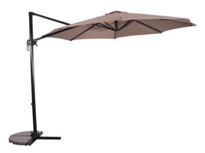 Zweefparasol Libra Taupe Ø300 cm - inclusief kruisvoet & hoes 1082747