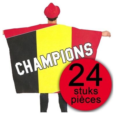 24 stuks Vlag Cape België Champions 150x110cm 1081555