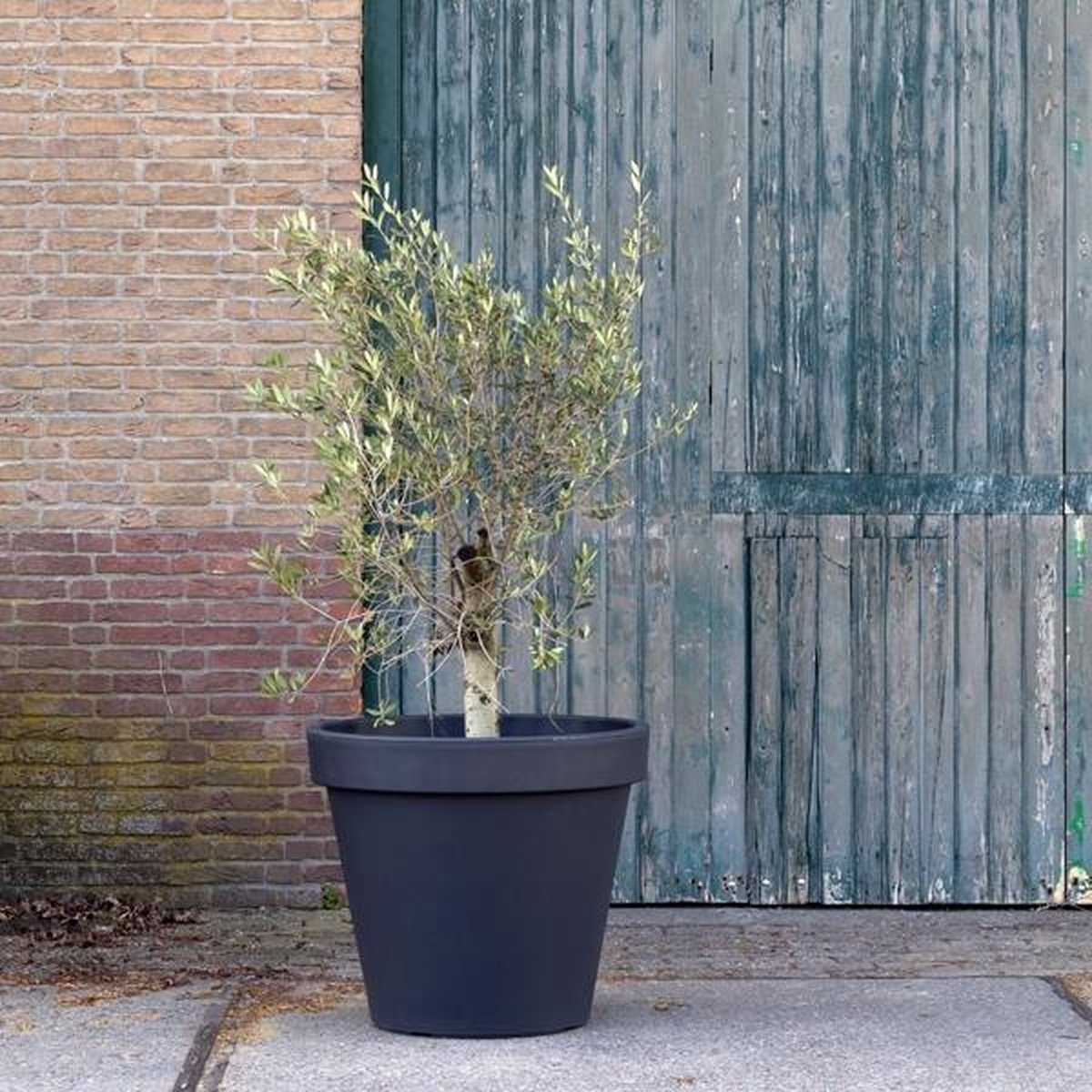 Kunststof Bloempot antraciet Ø80 cm - Hoogte 76 cm