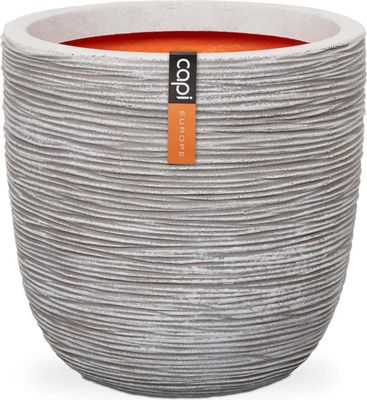 Capi Europe - Bloempot bol Waste Rib NL KOFI933 - 43 x 41 cm - Ivoor - Opening Ø35 cm 1091031