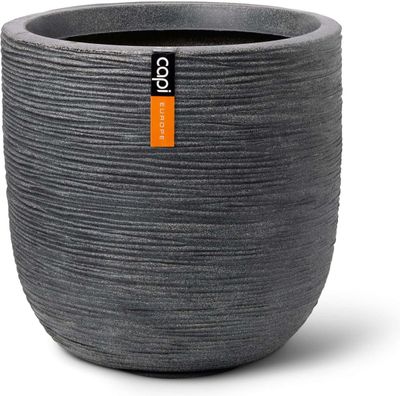 Capi Europe - Bloempot bol Waste Rib NL - 43 x 41 cm - Terrazzo grijs - Opening Ø35 cm 1090902