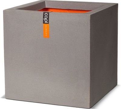 Capi Europe - Bloempot vierkant Smooth NL - 50 x 50 cm - Donkergrijs - Opening Ø42 cm 1090914