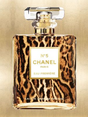 Glasschilderij Chanel Parfum Tijger 60 x 80 cm 1090343