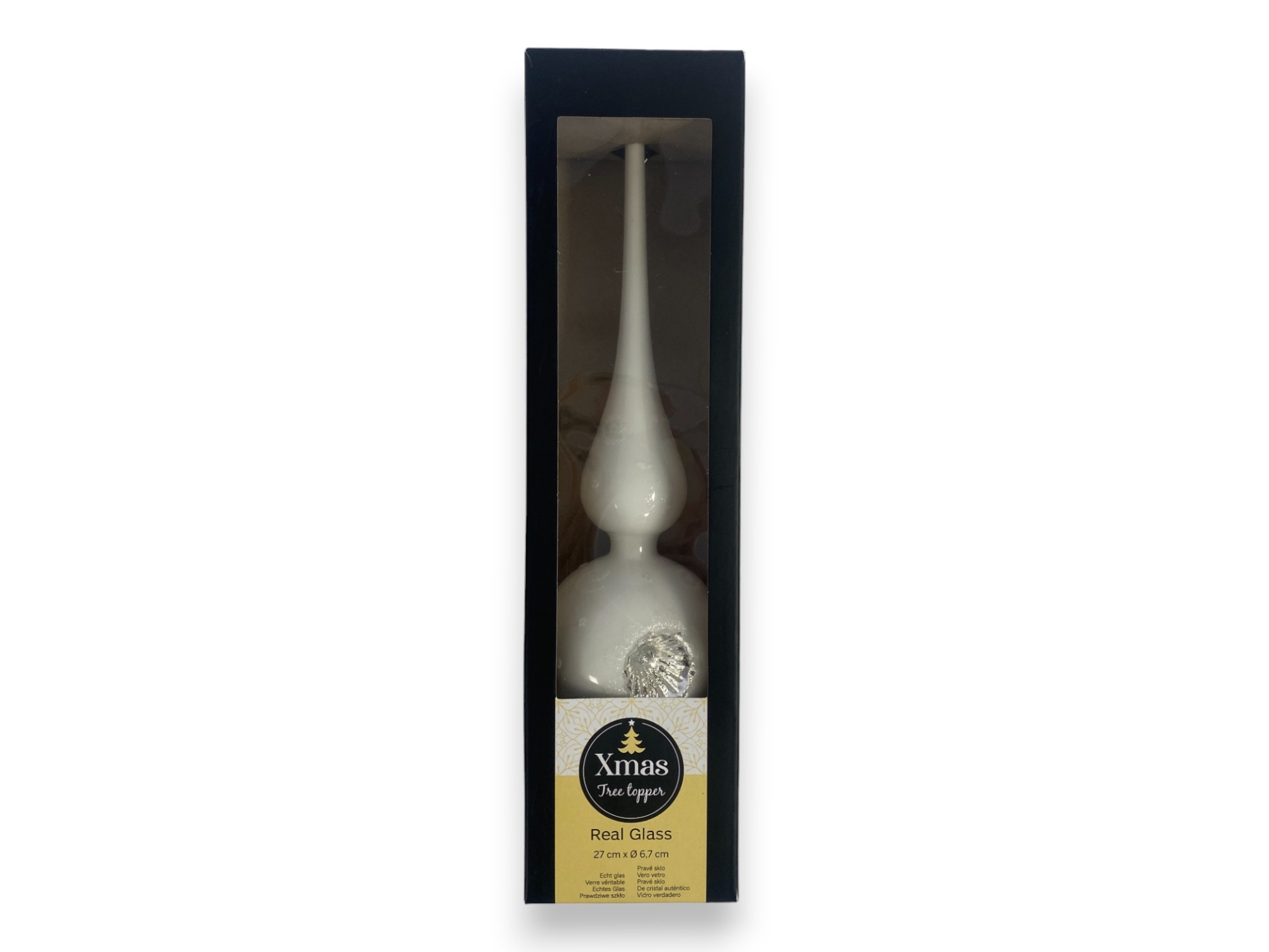 Piek van glas 27 cm - Wit