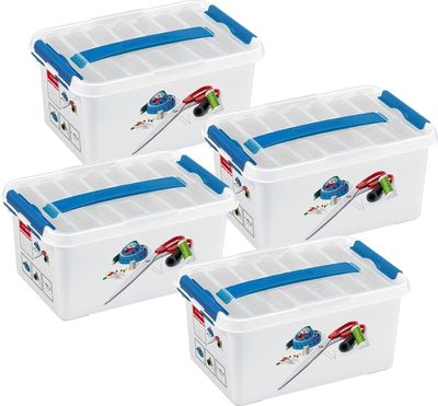 Sunware Q-line Naaidoos met inzet/vakverdeling 6 liter - Set van 4 stuks 1090093