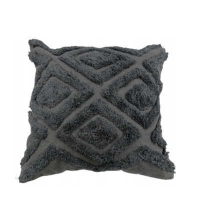 Kussenhoes met patroon 39 x 39 cm - Grijs 1089854