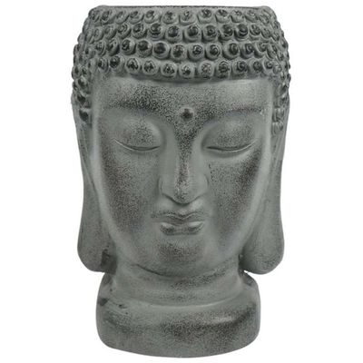Bloempot Boeddha van steen 29 cm - Zwart 1089831