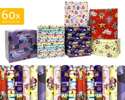 Kadopapier - Inpakpapier - Cadeaupapier 200 x 70 cm Disney - 60 rollen 1089109