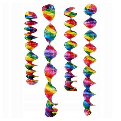 Feestdecoratie Spiraal Hanger 4 stuks 1086431