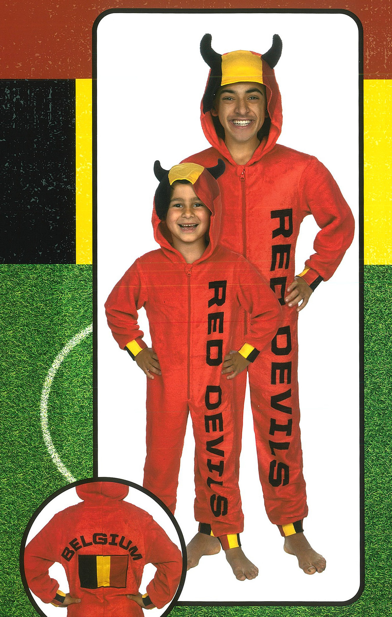 Onesie Rode Duivels EK/WK Voetbal voor Kinderen - Maat 110 - 116