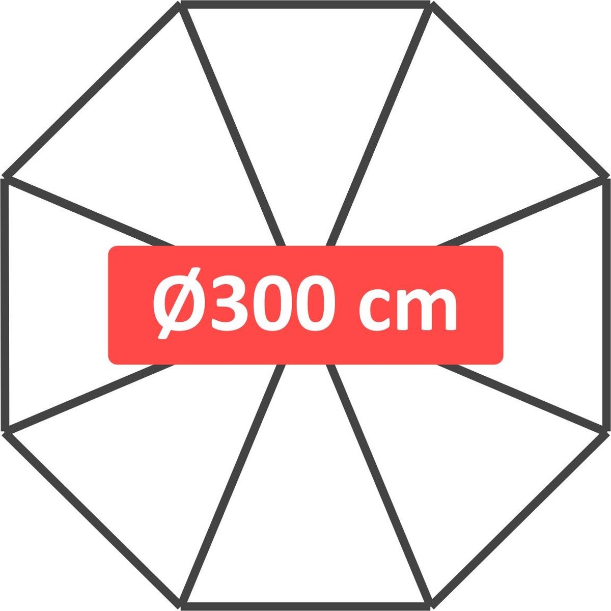 Zweefparasol Libra Grijs Ø300 cm - inclusief 4 parasoltegels Zweefparasol Libra Grijs Ø300 cm - inclusief 4 parasoltegels