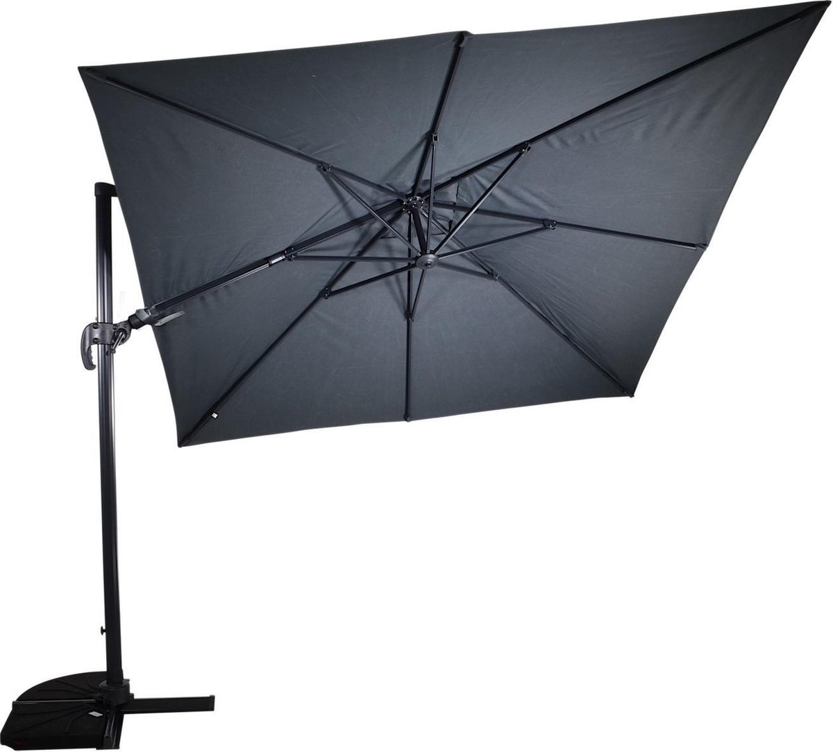 Zweefparasol VirgoFlex Grijs 300 x 300 cm - inclusief zware parasolvoet Zweefparasol VirgoFlex Grijs 300 x 300 cm - inclusief zware parasolvoet